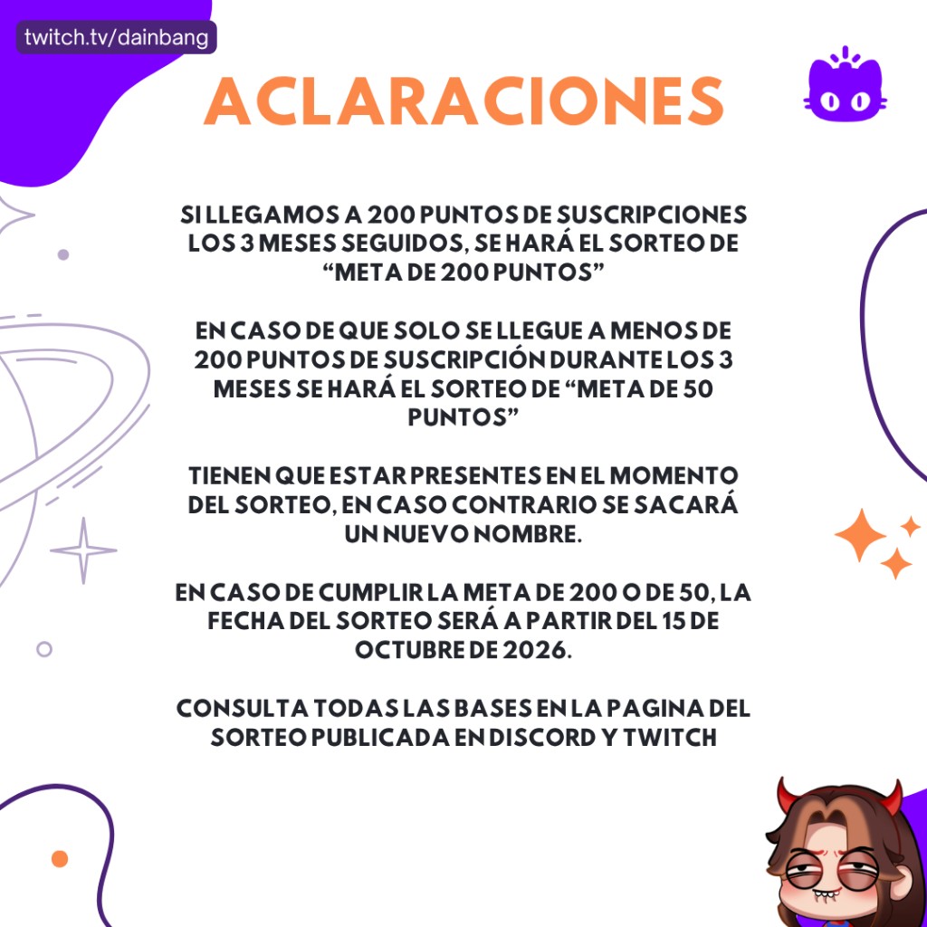 Aclaraciones del sorteo Plus