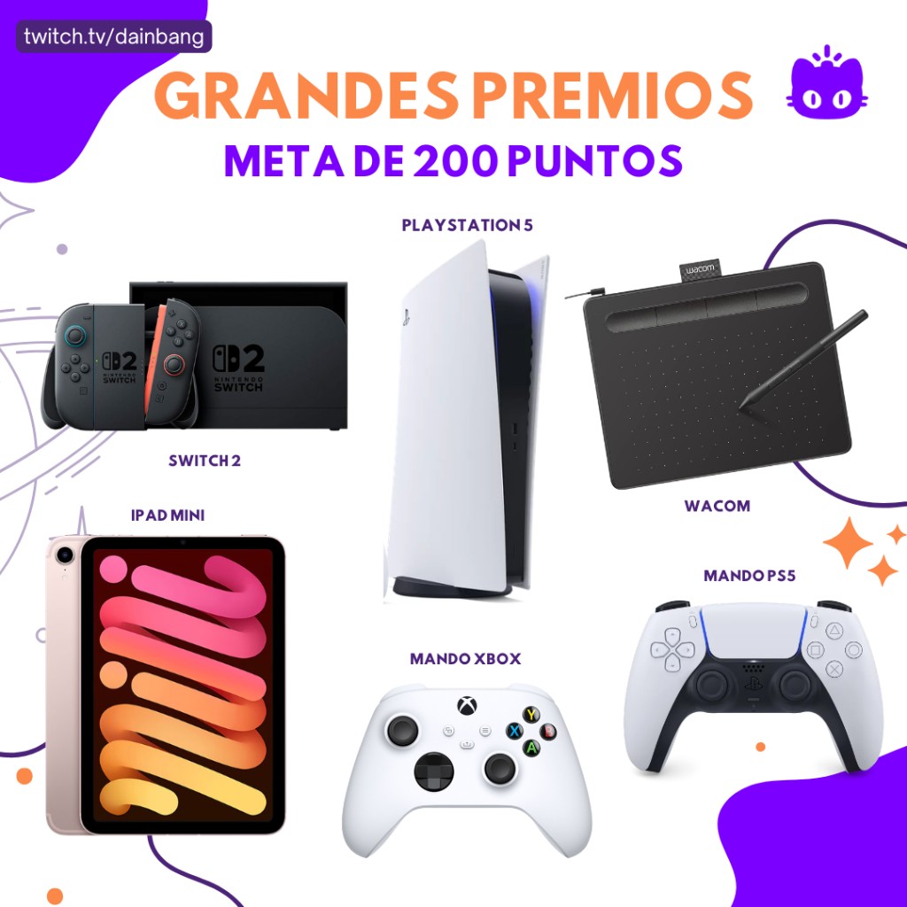 Grandes premios — Meta de 200 puntos